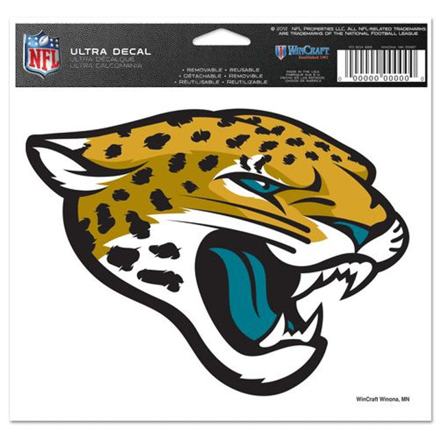 Calcomanía de los Jacksonville Jaguars, 5 x 6, color ultra