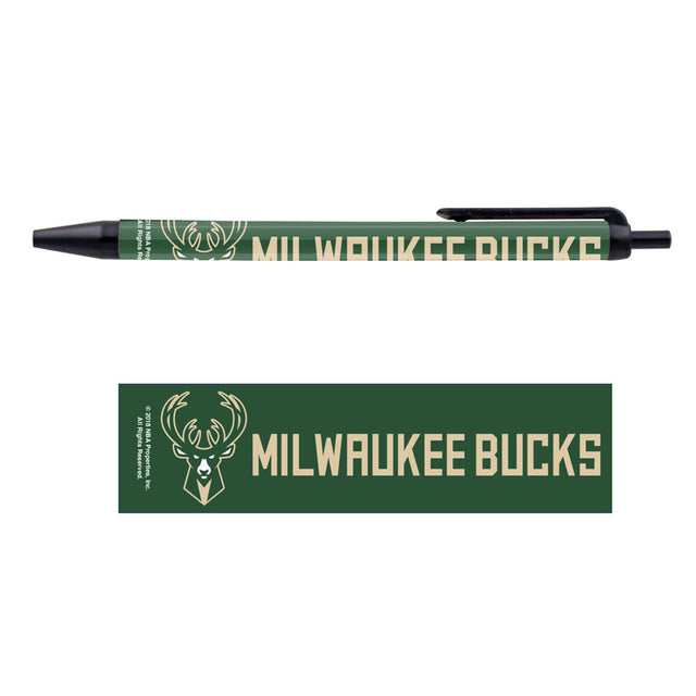 Paquete de 5 bolígrafos de los Milwaukee Bucks