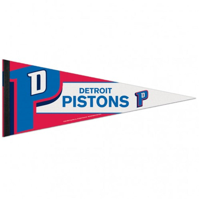 Banderín de los Detroit Pistons de 12 x 30 cm, estilo premium