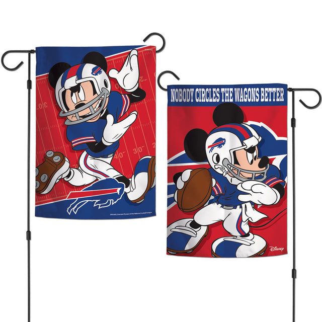 Bandera de los Buffalo Bills de 12 x 18 pulgadas, estilo jardín, de Disney, de 2 lados