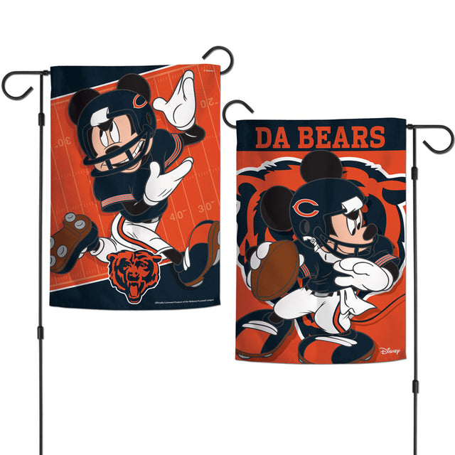 Bandera de los Chicago Bears de 12 x 18 pulgadas, estilo jardín, de 2 lados, de Disney