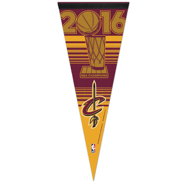 Banderín de los Cleveland Cavaliers de 12 x 30, estilo premium, celebración de los campeones 2016 sin diseño de jugadores