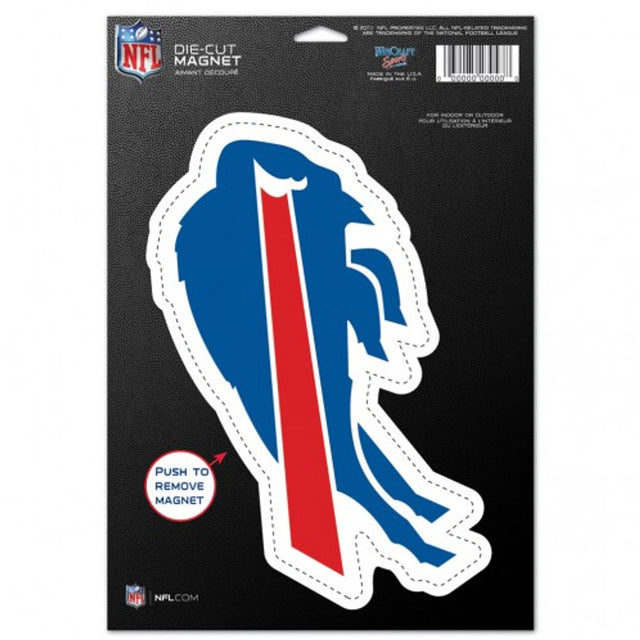 Imán de Buffalo Bills de 6,25 x 9 con diseño de logotipo troquelado