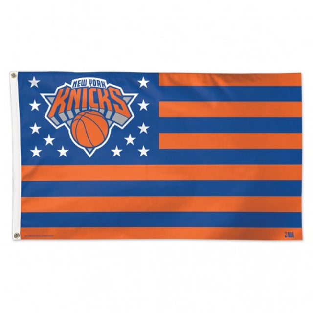 Bandera de los New York Knicks de 3 x 5 pulgadas, estilo de lujo, diseño de estrellas y rayas