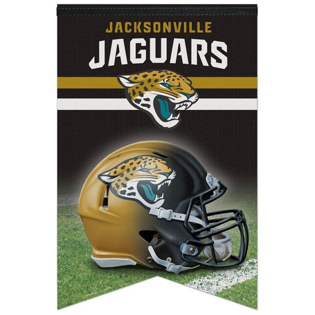 Banner de los Jacksonville Jaguars de 17 x 26, estilo banderín, de fieltro de primera calidad