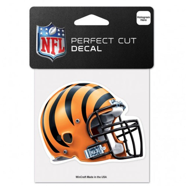 Calcomanía de los Cincinnati Bengals para casco de 4 x 4 con corte perfecto y color