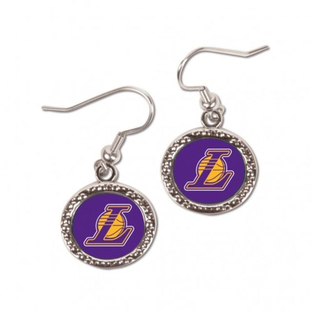 Pendientes de Los Angeles Lakers estilo redondo