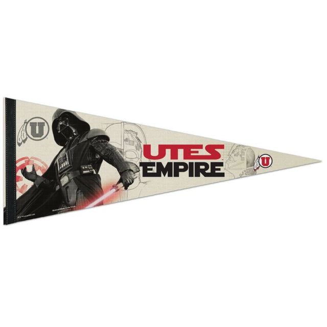 Banderín premium de DARTH VADER de Star Wars de Utah Utes, 12" x 30"