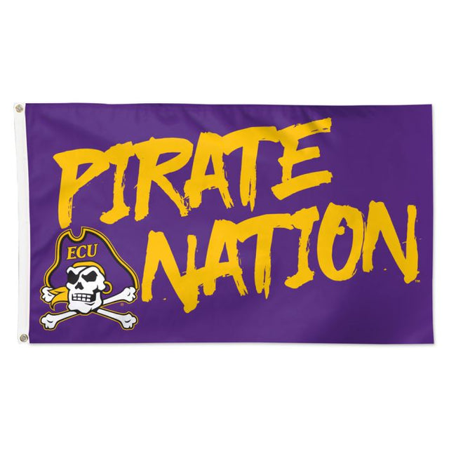 East Carolina Pirates SLOGAN PIRATE NATION Flag - Deluxe 3' X 5'