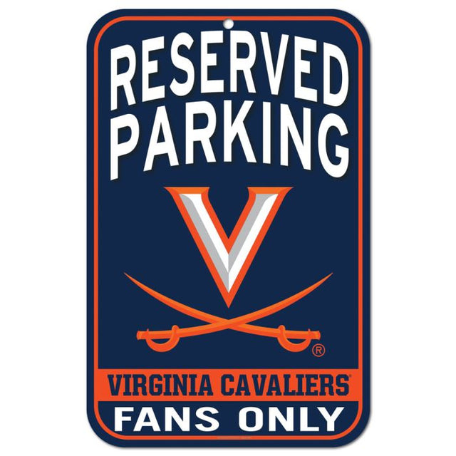 Virginia Cavaliers Plastic Sign 11" x 17"