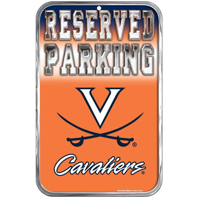Virginia Cavaliers Reserved Parking Plastic Sign 11" x 17"