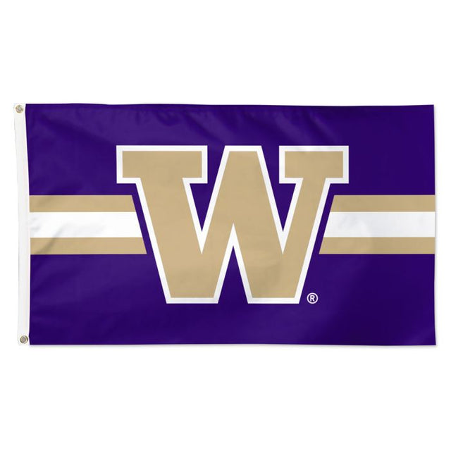 Bandera de rayas horizontales de los Washington Huskies - Deluxe 3' X 5'