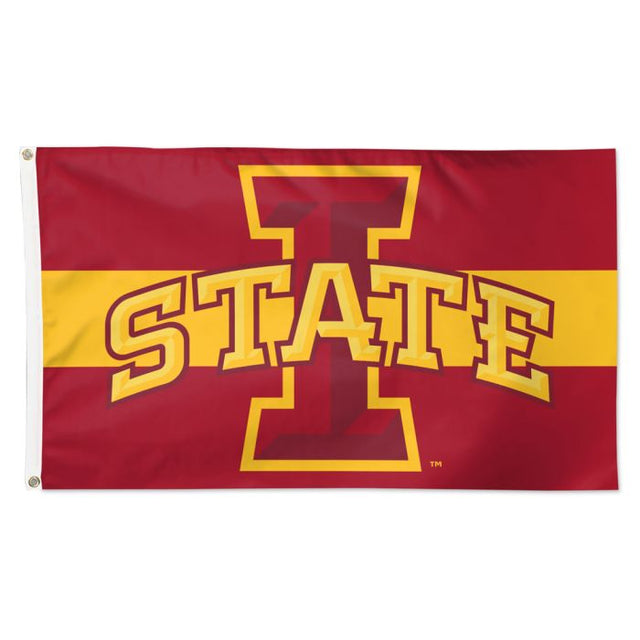 Iowa State Cyclones Horizontal Jersey Stripes Flag - Deluxe 3' X 5'