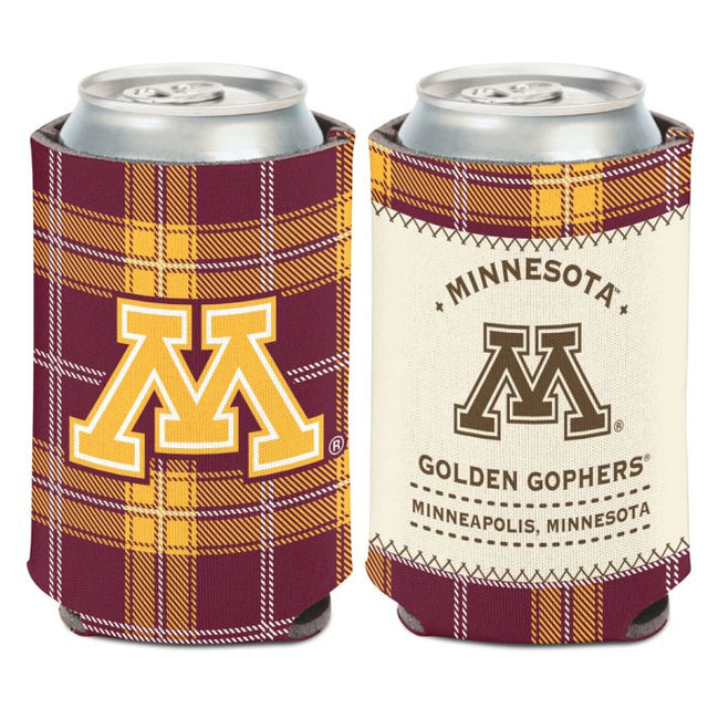 Minnesota Golden Gophers Plaid Patch Can Cooler 12 oz.