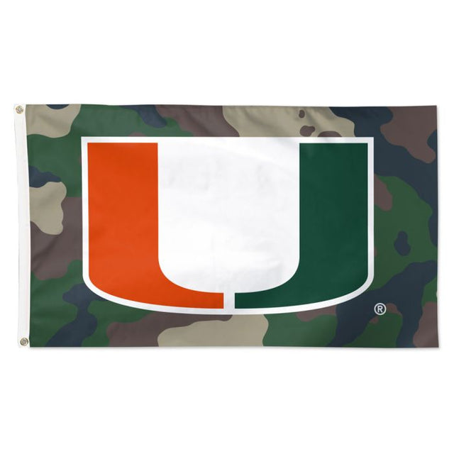 Bandera de camuflaje de los Miami Hurricanes - Deluxe 3' X 5'