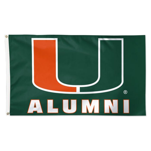 Bandera de exalumnos de los Miami Hurricanes: Deluxe, 3 x 5 pies