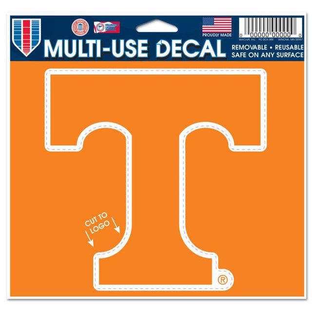 Calcomanía multiusos de Tennessee Volunteers (recortada según el logotipo, 5" x 6")