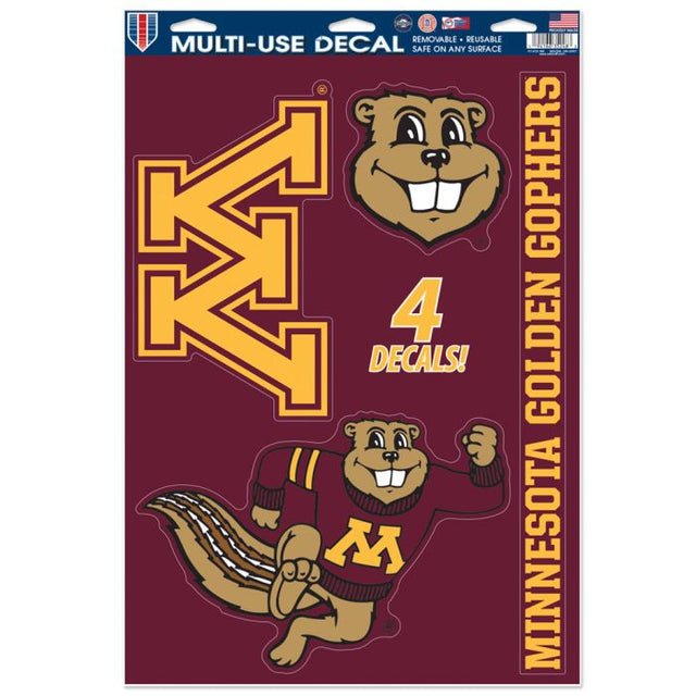 Minnesota Golden Gophers Multi-Use Decal 11" x 17"