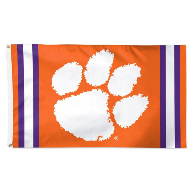 Clemson Tigers VERTICAL STRIPES Flag - Deluxe 3' X 5'