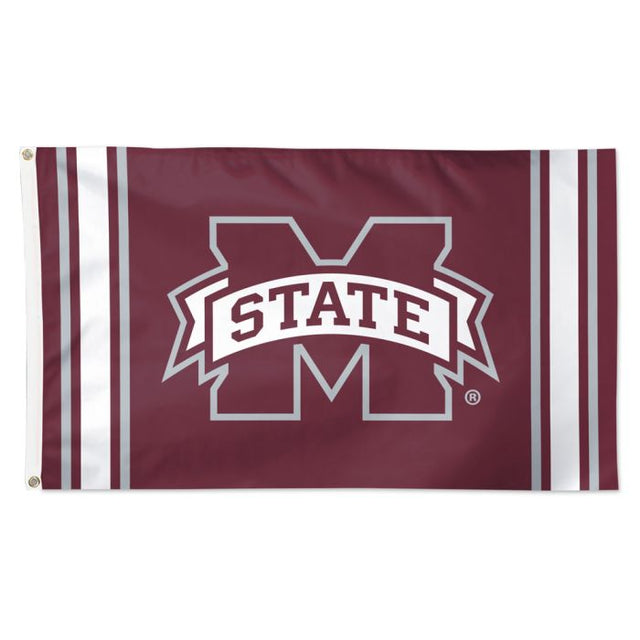 Bandera de lujo de 3' X 5' con rayas verticales de los Mississippi State Bulldogs