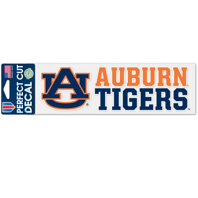 Auburn Tigers Stacked Design Perfect Cut Decals 3" x 10"