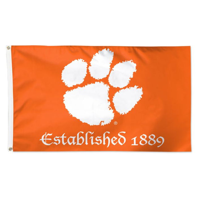 Bandera de Clemson Tigers ESTABLECIDA - Deluxe 3' X 5'
