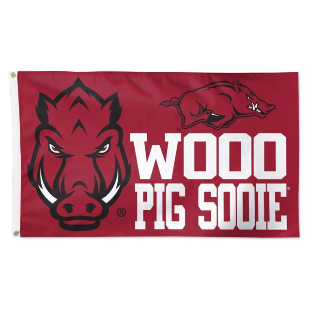 Bandera de los Arkansas Razorbacks: Deluxe, 3 pies x 5 pies