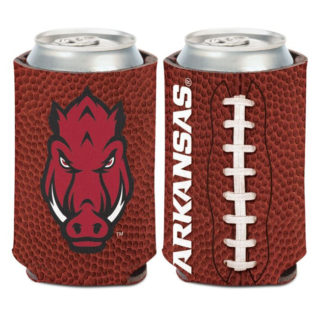 Enfriador de lata Arkansas Razorbacks FOOTBALL COOZIE de 12 oz.