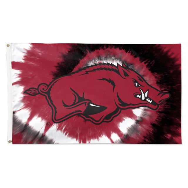 Bandera de los Arkansas Razorbacks con diseño a rayas, de lujo, 3 x 5 pies