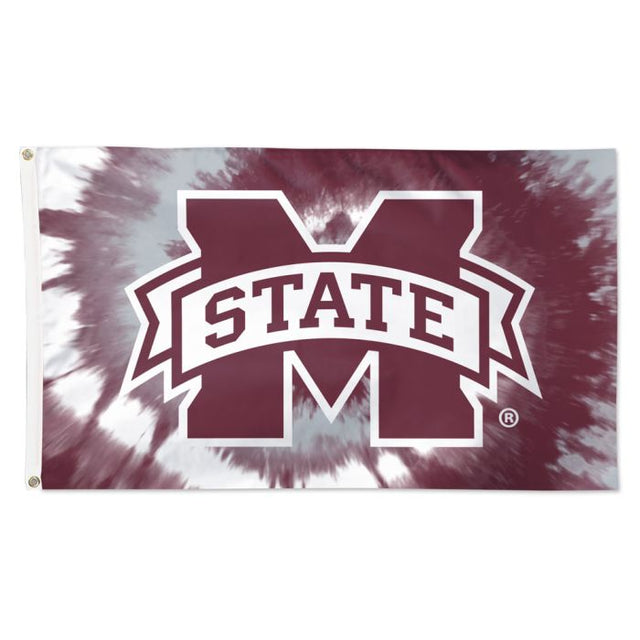 Bandera de los Mississippi State Bulldogs con diseño a cuadros, de lujo, 3 x 5 pies