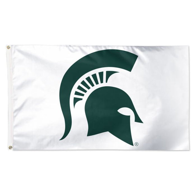 Bandera blanca de los Spartans del estado de Michigan: Deluxe, 3' x 5'