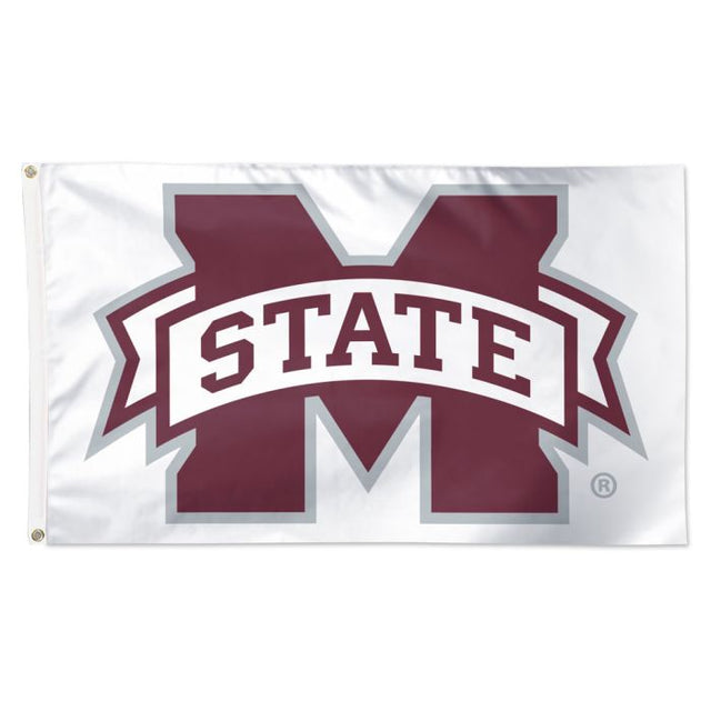 Bandera blanca de los Mississippi State Bulldogs - Deluxe 3' X 5'