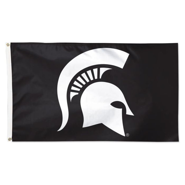 Bandera negra de los Spartans del estado de Michigan - Deluxe 3' X 5'