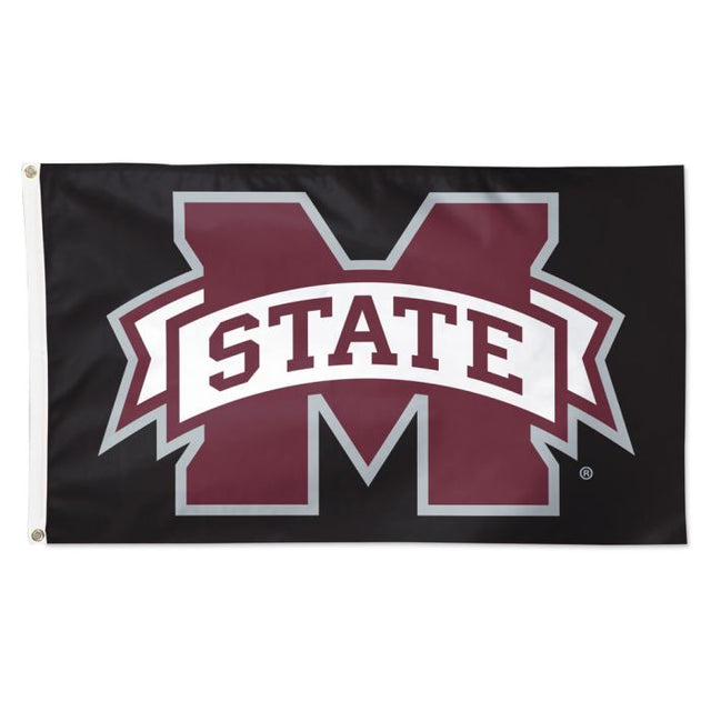 Bandera negra de los Mississippi State Bulldogs - Deluxe 3' X 5'
