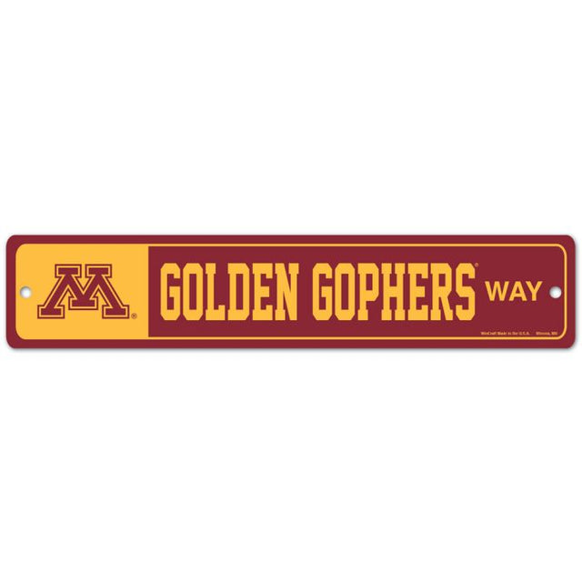 Minnesota Golden Gophers Street / Zone Sign 3.75" x 19"