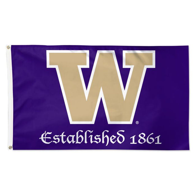 Bandera establecida de Washington Huskies - Deluxe 3' X 5'