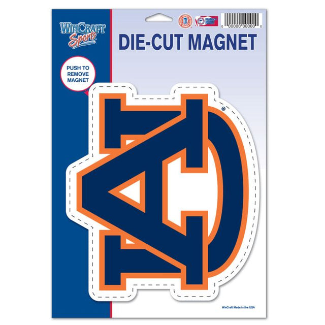 Auburn Tigers Die Cut Logo Magnet 6.25" x 9"