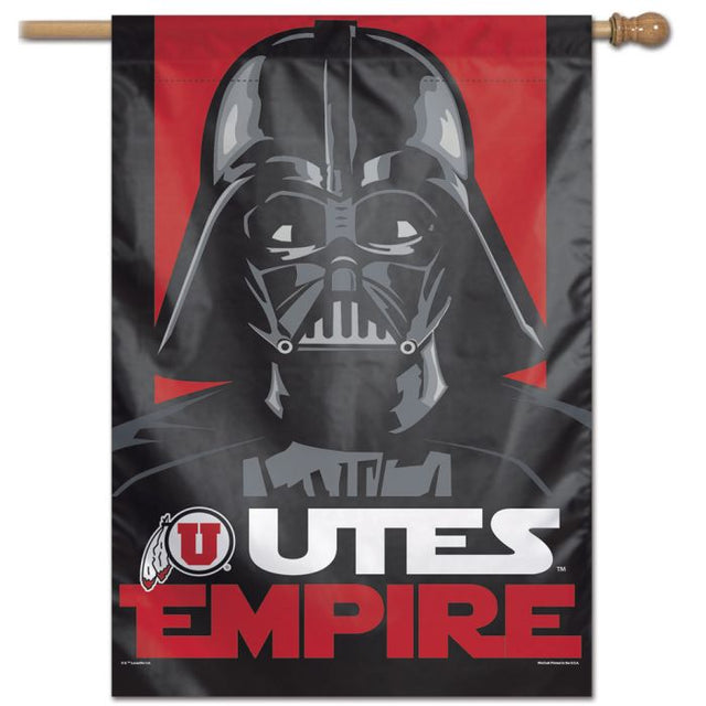 Bandera vertical de los Utah Utes / Star Wars VADER de 28" x 40"
