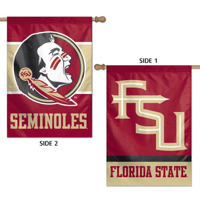 Bandera vertical de los Seminoles del estado de Florida, de 2 lados, 28" x 40"