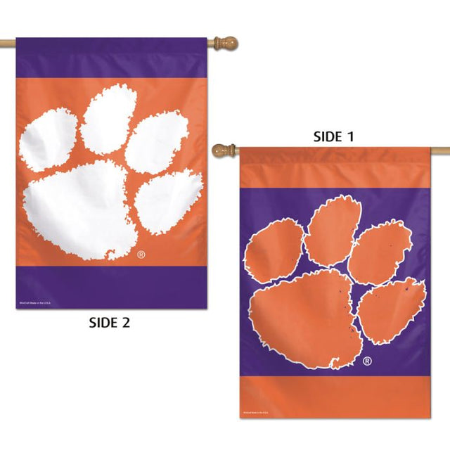 Clemson Tigers Vertical Flag 2 Sided 28" x 40"