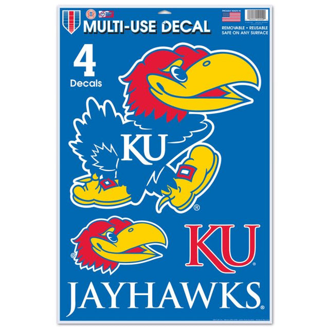 Kansas Jayhawks Multi-Use Decal 11" x 17"