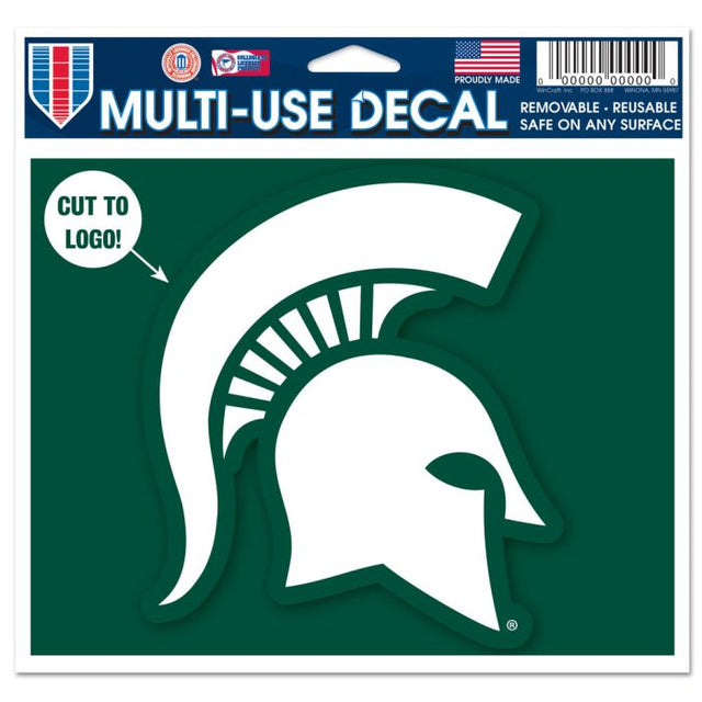 Calcomanía multiusos de los Spartans de Michigan State: cortada con el logotipo de 5" x 6"