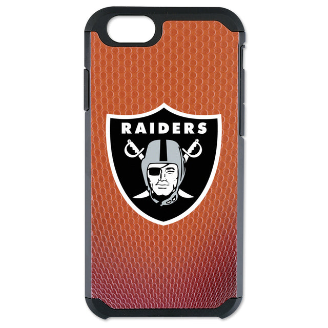 Funda para teléfono de los Raiders de Las Vegas con textura de grano de piedra y fútbol clásico para iPhone 6