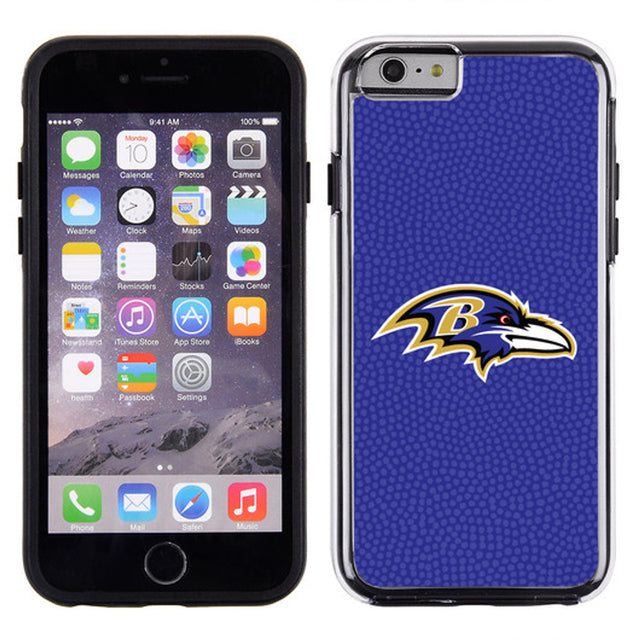 Funda para teléfono Baltimore Ravens con diseño de fútbol con textura granulada y colores del equipo para iPhone 6