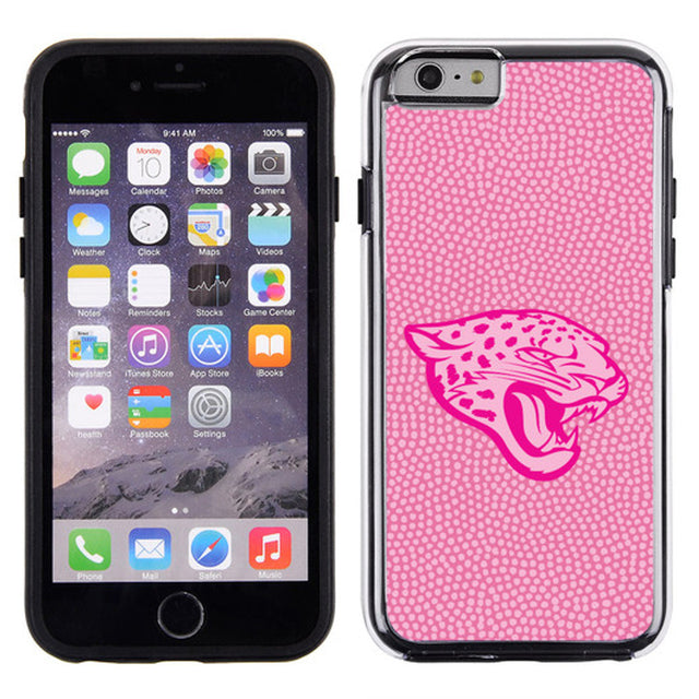 Funda para teléfono Jacksonville Jaguars con textura de grano de piedra y diseño de fútbol rosa para iPhone 6