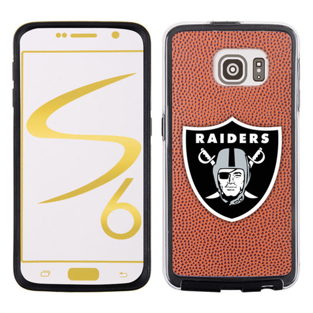 Funda para teléfono de Los Vegas Raiders con textura de grano de piedra y diseño clásico de fútbol para Samsung Galaxy S6 CO