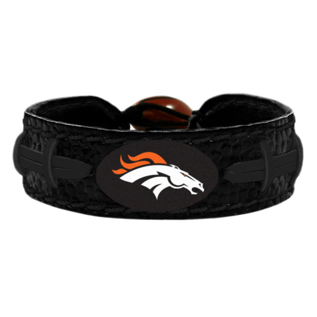 Pulsera de los Denver Broncos Color del equipo Fútbol Tonal Negro CO