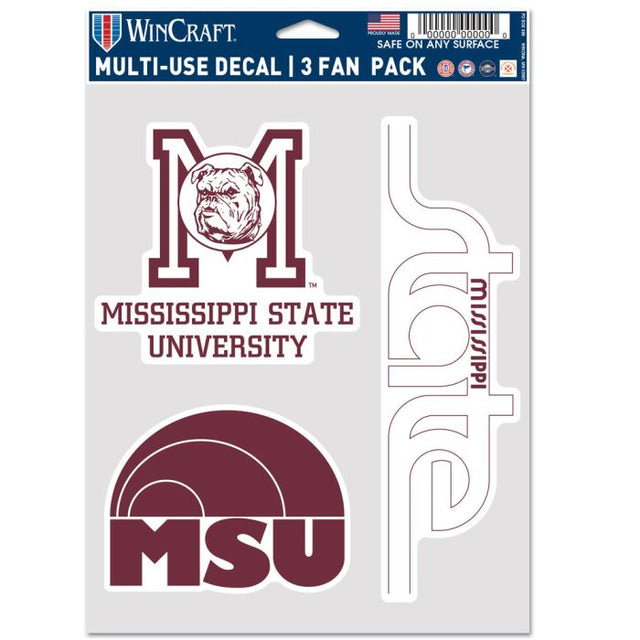 Paquete multiusos para 3 aficionados de Mississippi State Bulldogs/College Vault