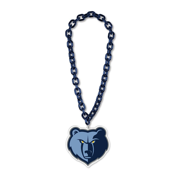 Collar con cadena de gran fanático de los Memphis Grizzlies
