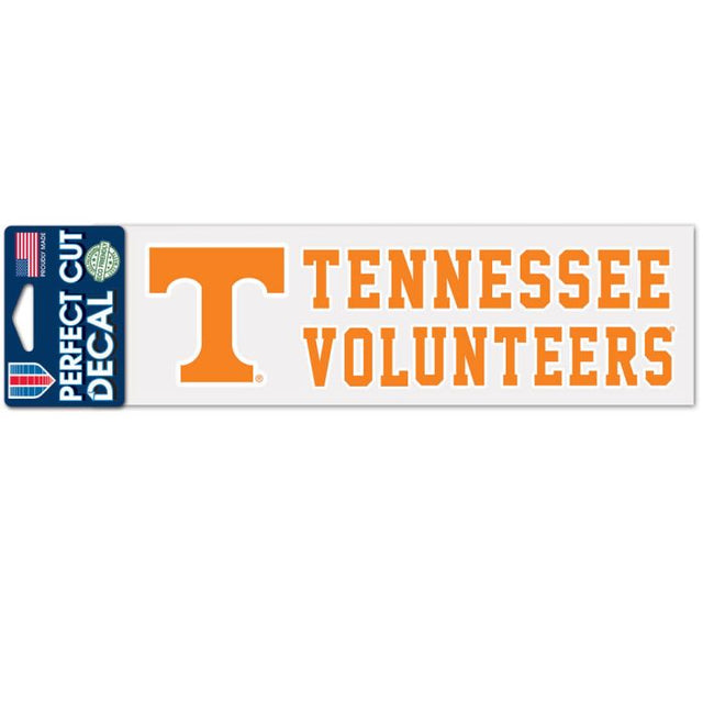 Calcomanías de diseño apilado de Tennessee Volunteers Perfect Cut de 3" x 10"